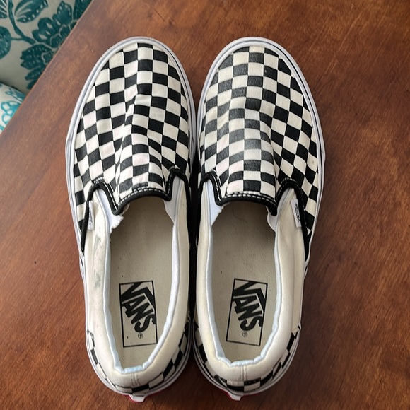 Vans Classic Slip-On Checkerboard black and white womens size 10 men’s 8.5 - Picture 5 of 11